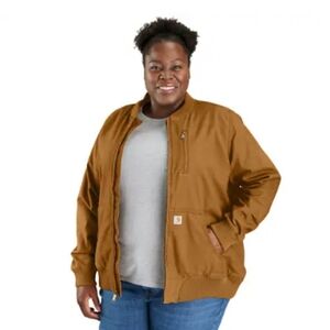 Carhartt Women's BLACK Bomber Jacket  FREE CARHARTT BEANIE WITH PURCHASE